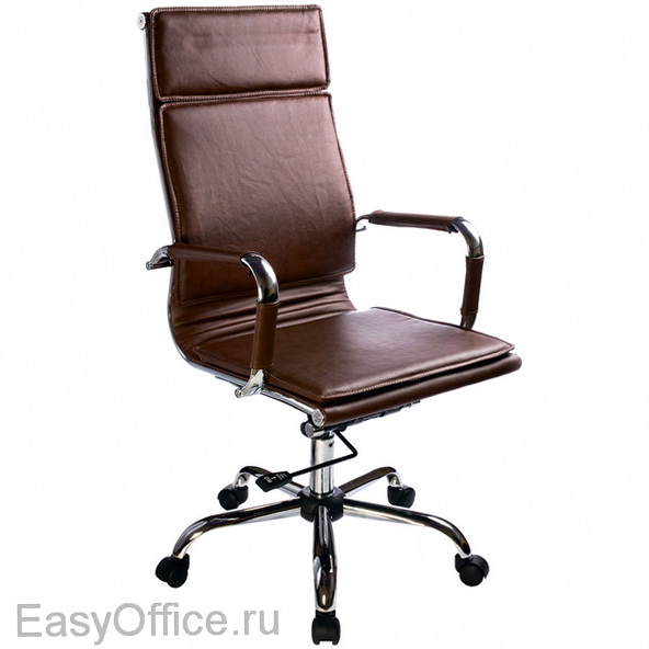 Кресло для руководителя CH-993 кожа коричневая