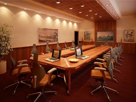 Конференц зал с дизайнерскими креслами